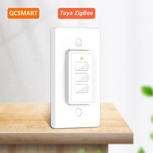 Tuya Smart Life ZigBee US Mini Scene Switch Remote 3 Gang 9 Control Mode with Base Home Assistant Google Alexa DIY Automation - Home Smart Direct