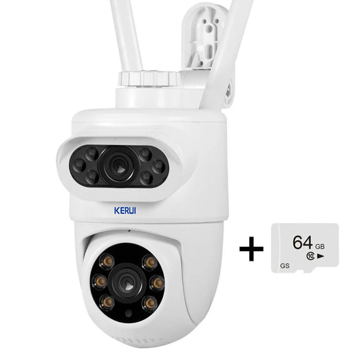 KERUI Outdoor 10MP 5K HD Dual Lens WiFi IP Camera Tuya Smart PTZ Wireless Home Security CCTV Video Surveillance Human Detection - Home Smart Direct