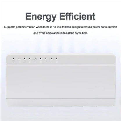 Eight Port Gigabit Desktop Network Switch for Home or Office