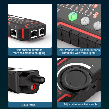 NOYAFA NF-802 Multi-function Cable Tester RJ11 RJ45 Cat5 Cat6 Tracker