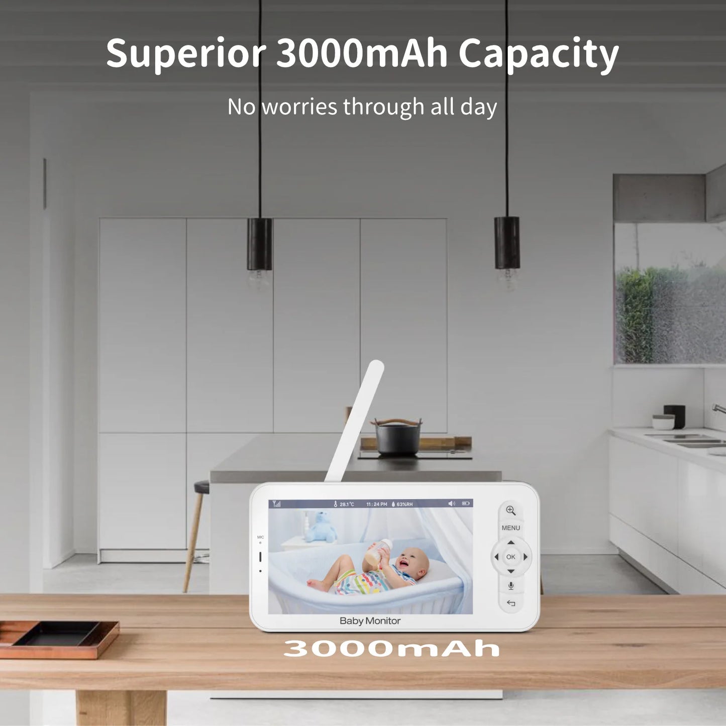 WiFi Baby Monitor with App Control PTZ Camera and Lullabies