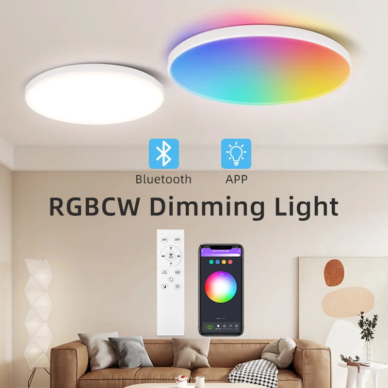Smart RGB Ceiling Light with Bluetooth App Control - Home Smart Direct