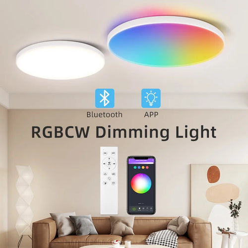 Smart RGB Ceiling Light with Bluetooth App Control - Home Smart Direct