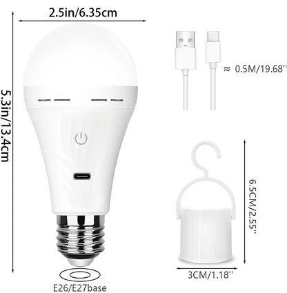 Cordless USB Rechargeable LED Bulb with Remote and Timer - Home Smart Direct