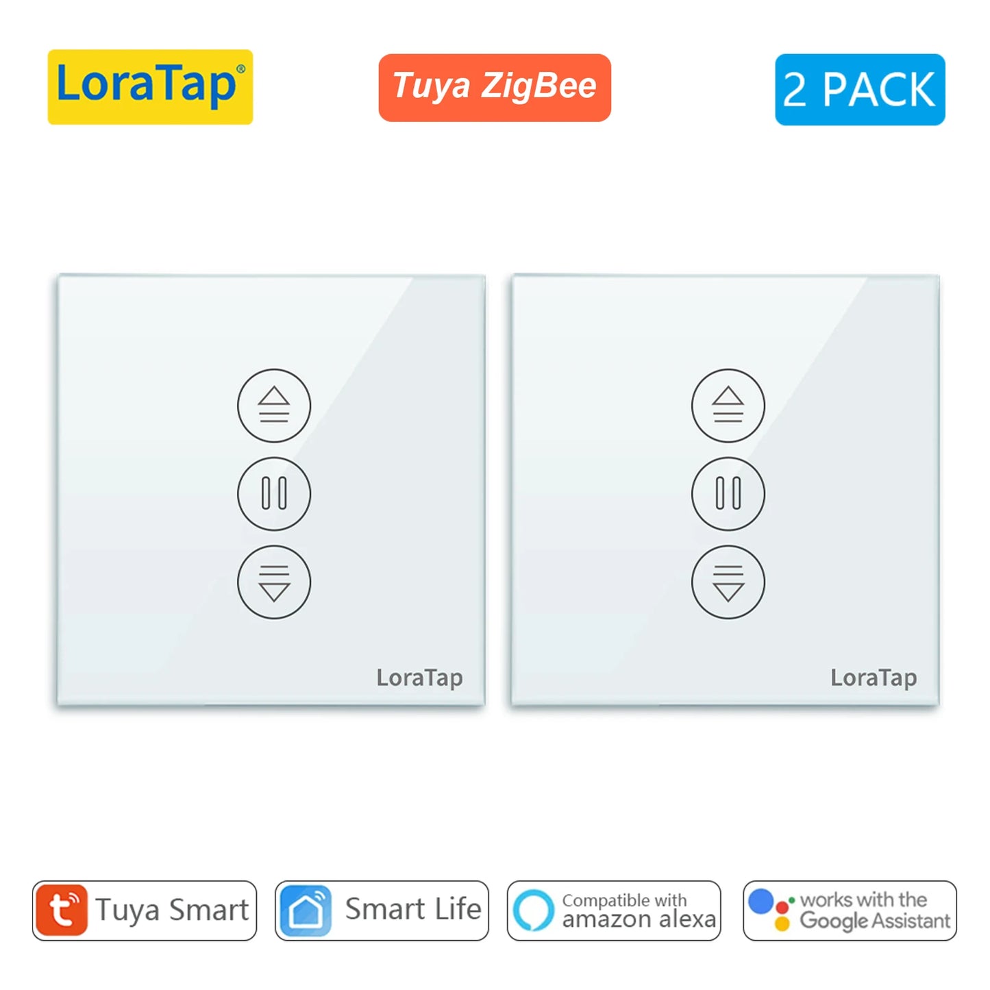 LoraTap ZigBee Curtains Roller Shutters Blinds Switch Control Connected Motor Google Home Alexa Electric Window Tuya Smart Life - Home Smart Direct