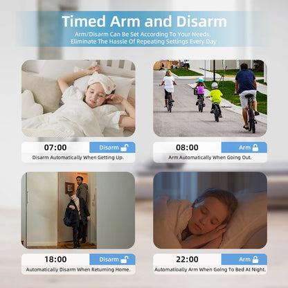 PGST PG109 Smart Tuya Alarm System 4.3 inch Screen WIFI GSM Burglar Home Security With Temperature and Humidity Function - Home Smart Direct