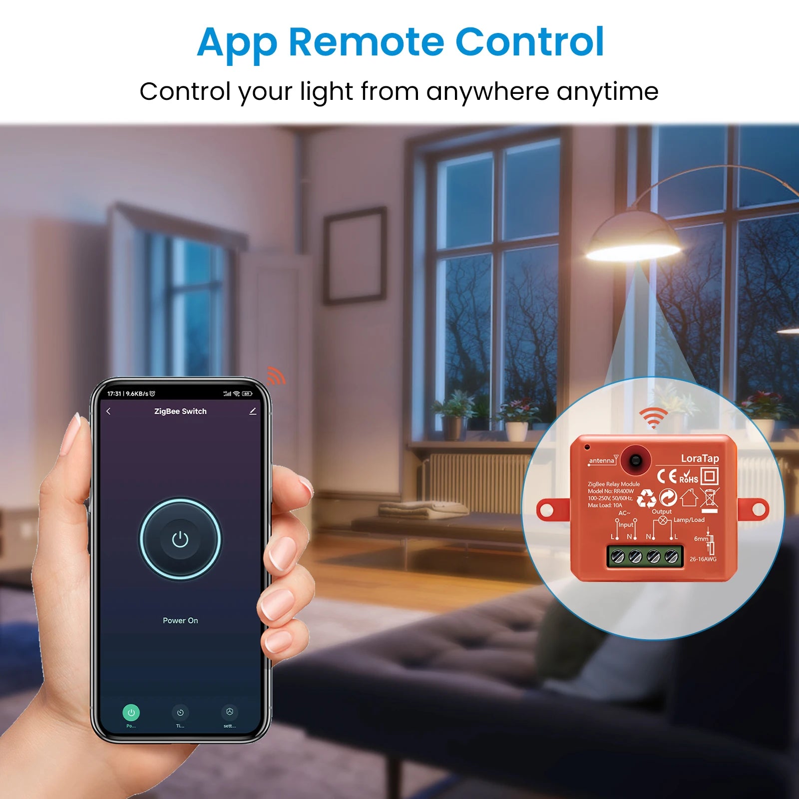 LoraTap Tuya ZigBee 3.0 Smart Life Socket Module Wireless Remote Control, Work with Echo Alexa Google Home Voice Assistant DIY - Home Smart Direct