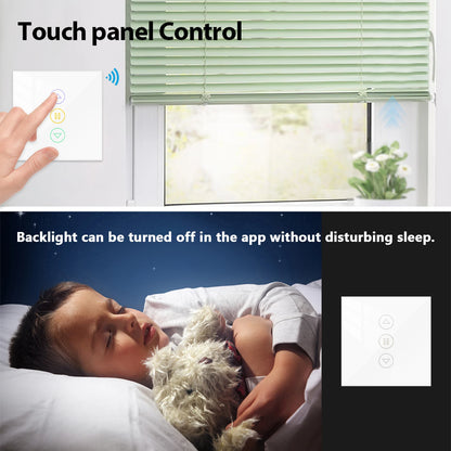 Smart Curtain Switch with Backlight and Percentage Control
