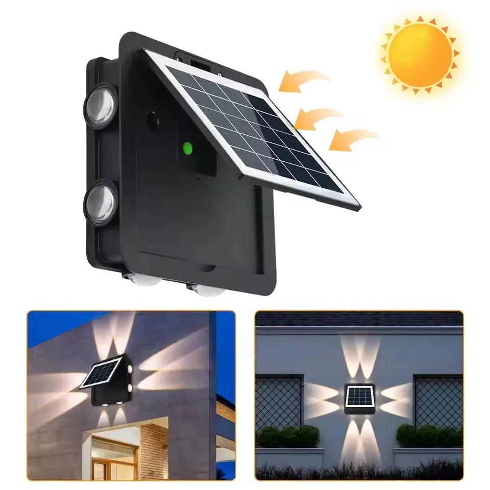 Outdoor Solar Wall Light for Landscape and Garden Lighting
