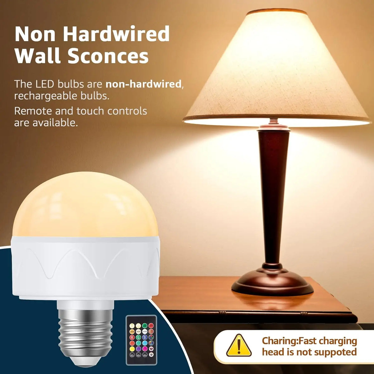 Removable Bulb Magnetic Detachable Emergency LED Bulb with Remote RGB USB – Saints ...