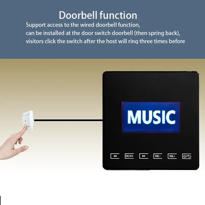 Bluetooth Wall Amplifier Touch Music Player with FM Radio - Home Smart Direct