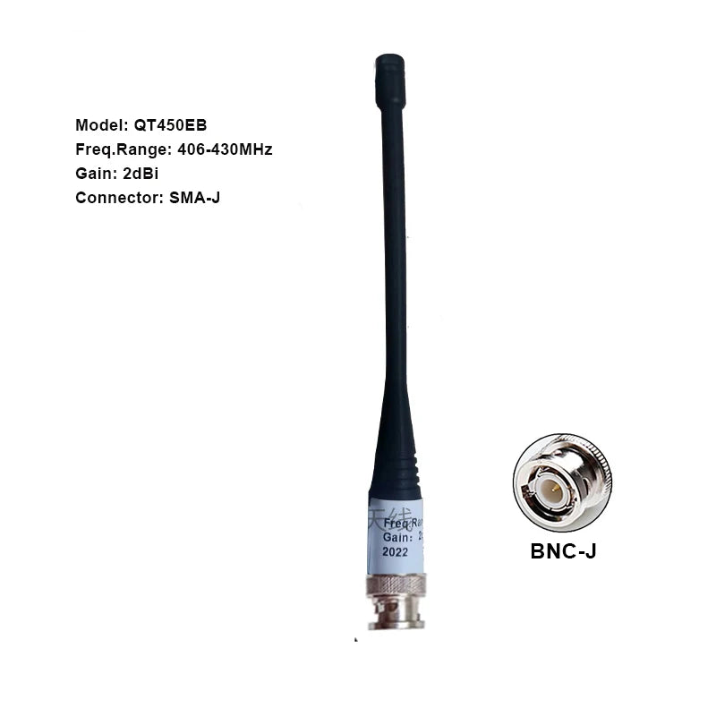 Portable UHF Flexible Whip Antenna with BNC Connector