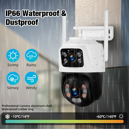 KERUI 8CH Wireless 10.1inch LCD Monitor NVR Kit 6MP WIFI IP Dual Lens Home Security Camera System Surveillance Video Recorder - Home Smart Direct