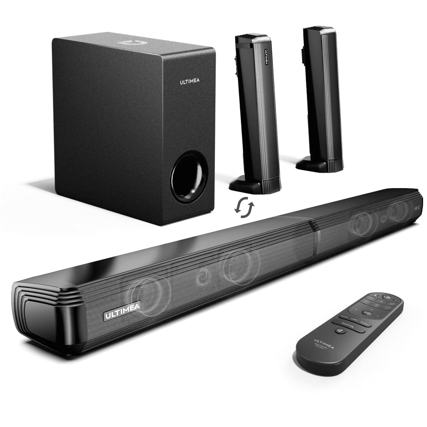 Ultimea Soundbar with Subwoofer Detachable Bluetooth Home Theater Speaker - Home Smart Direct