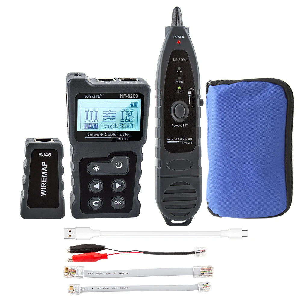 NOYAFA NF-8209 Cable Tester Wire Length Measure LAN POE Checker