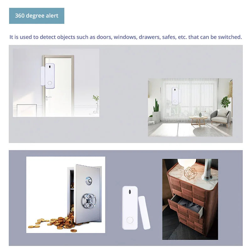 D10 Window Door Sensor Alarm 433MHz Wireless Magnet Sensor Detector Burglar An-theft For G20 G30 Home Security Alarm System - Home Smart Direct
