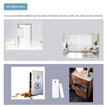D10 Window Door Sensor Alarm 433MHz Wireless Magnet Sensor Detector Burglar An-theft For G20 G30 Home Security Alarm System - Home Smart Direct
