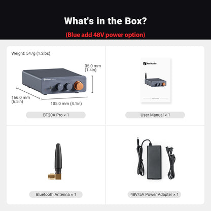 Fosi Audio Bluetooth Stereo Amplifier with Bass and Treble Control - Home Smart Direct