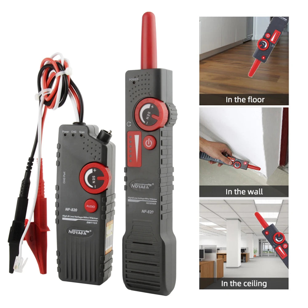 NOYAFA NF-820 High Low Voltage Cable Tester Wire Tracker RJ45 RJ11 BNC