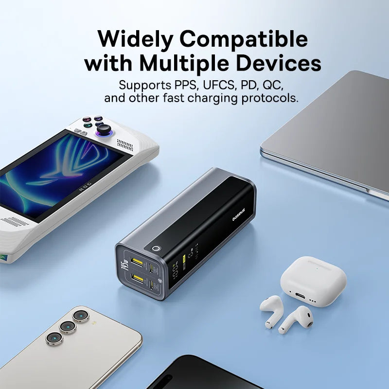 Dual Port Power Bank Fast Charging with Digital Display