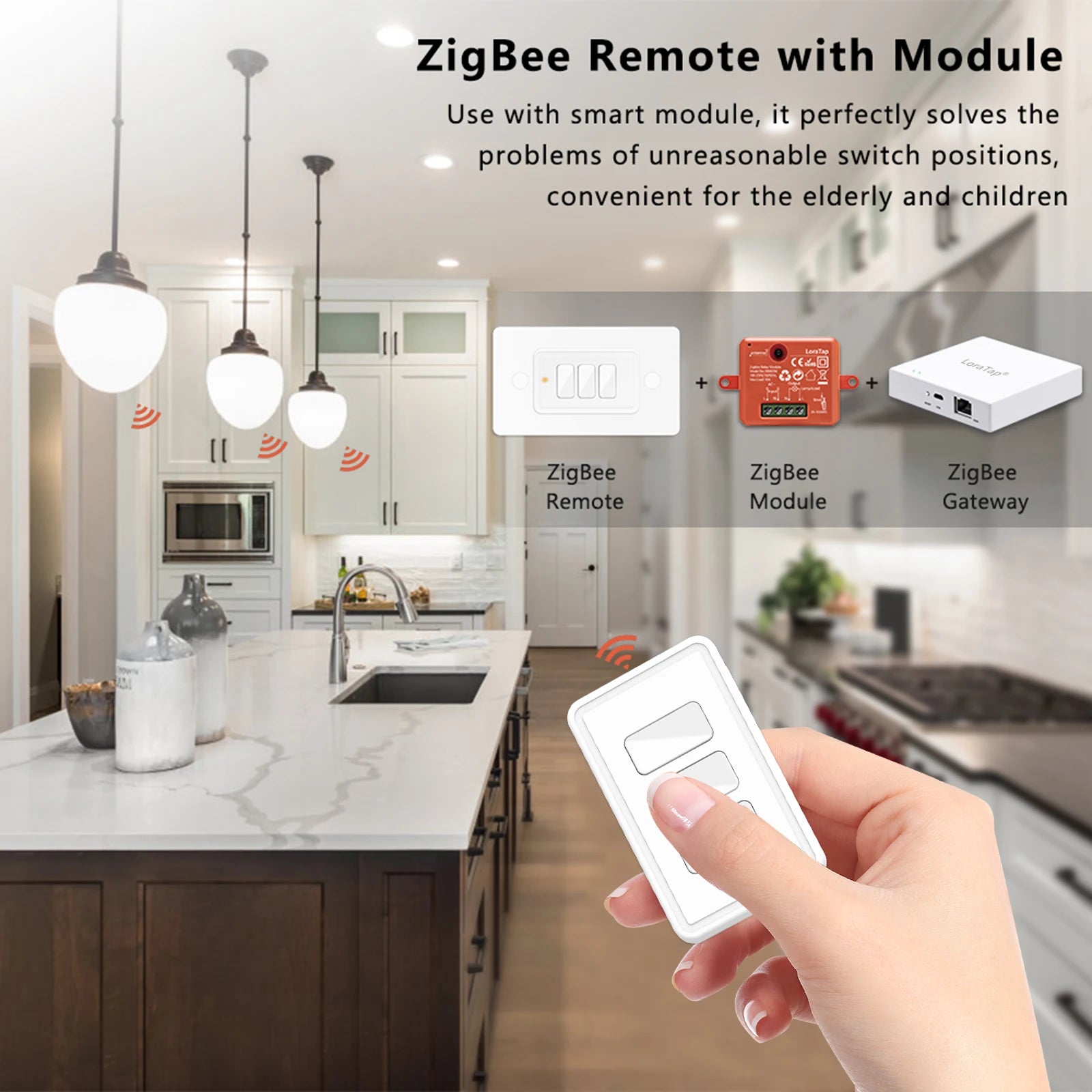 Tuya Smart Life ZigBee US Mini Scene Switch Remote 3 Gang 9 Control Mode with Base Home Assistant Google Alexa DIY Automation - Home Smart Direct