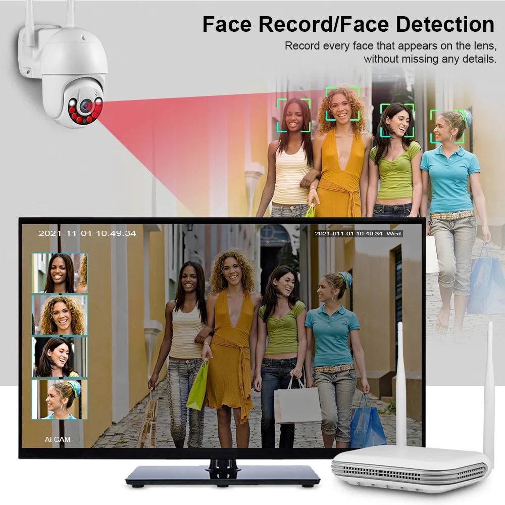 KERUI 4MP 2K Indoor Outdoor Full HD Home Security WIFI IP Camera Match For 8CH Wireless MINI NVR System Host iCsee - Home Smart Direct