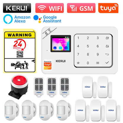KERUI Home Alarm Kit Wireless WiFi GSM Anti-Theft with Touch Screen Tuya Smart Life App Alarm System for Security Protection - Home Smart Direct