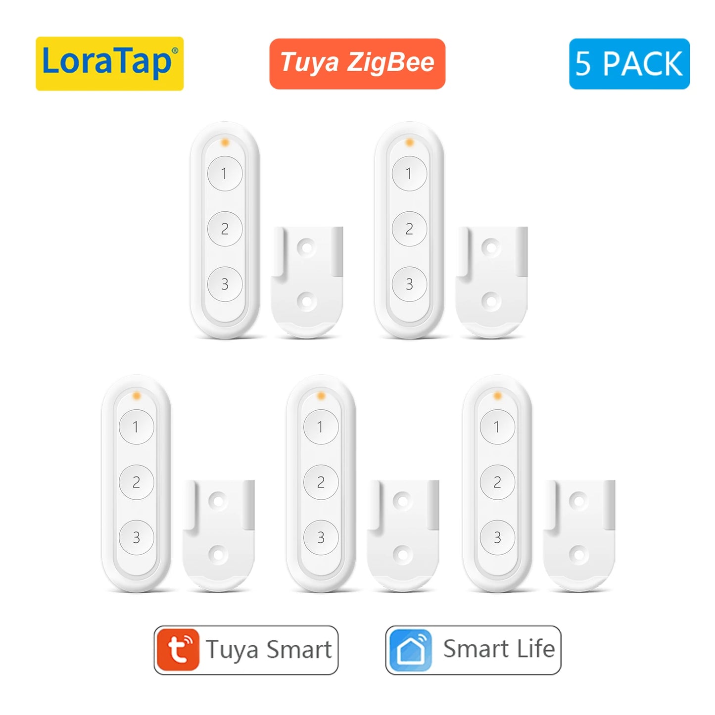 LoraTap Tuya Smart Life Wireless Scene Switch 3 Gang Remote Intelligent Device Linkage Control Home Assistant Support - Home Smart Direct