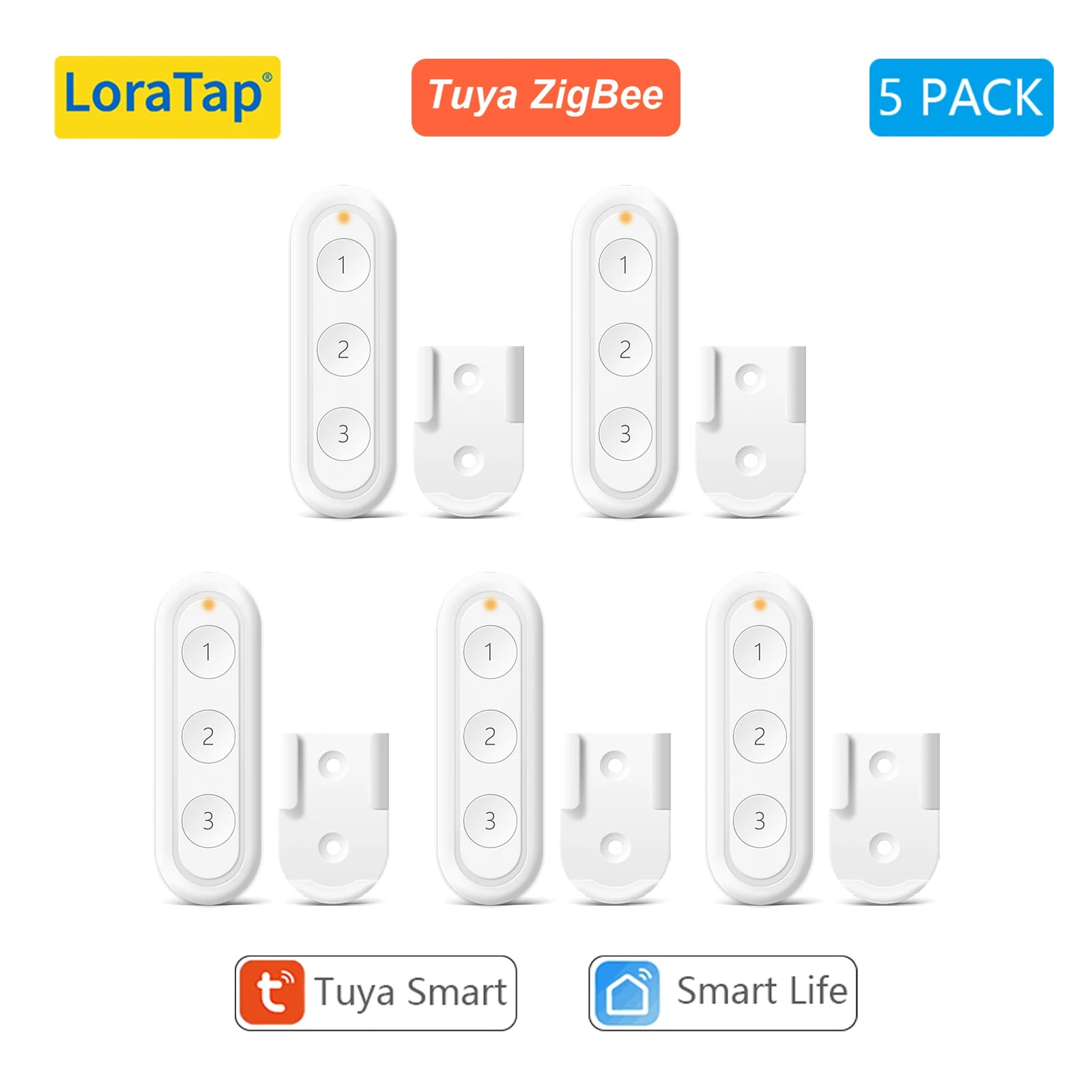 LoraTap Tuya Smart Life Wireless Scene Switch 3 Gang Remote Intelligent Device Linkage Control Home Assistant Support - Home Smart Direct