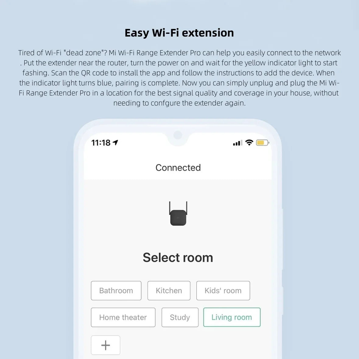 300Mbps Dual Antenna WiFi Extender Signal Booster for Home Router Coverage