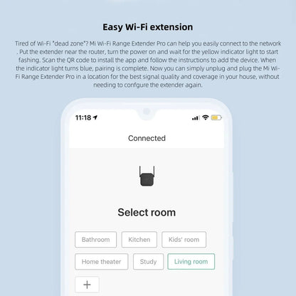 300Mbps Dual Antenna WiFi Extender Signal Booster for Home Router Coverage