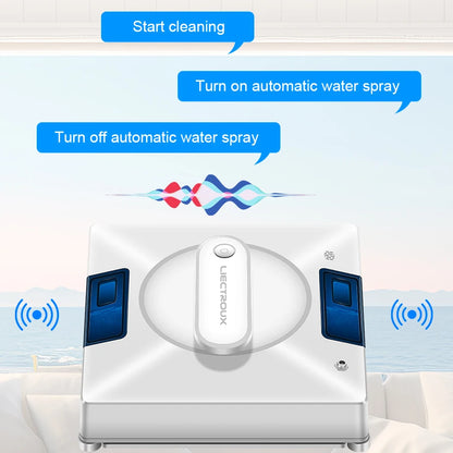 Smart Window Cleaning Robot with Water Spray and Navigation