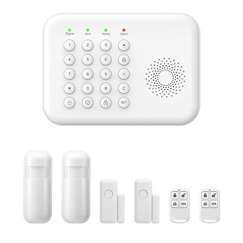 PGST WiFi GSM Security Protection Alexa Tuya Smart Life Home Automation Motion Door Magnetic Sensor Alarm Security System Kit - Home Smart Direct