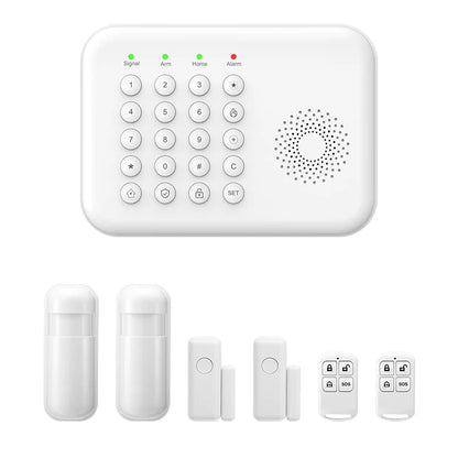 PGST WiFi GSM Security Protection Alexa Tuya Smart Life Home Automation Motion Door Magnetic Sensor Alarm Security System Kit - Home Smart Direct