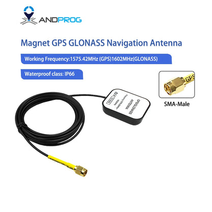 Magnetic Active GPS GLONASS Antenna with SMA or Fakra Connector