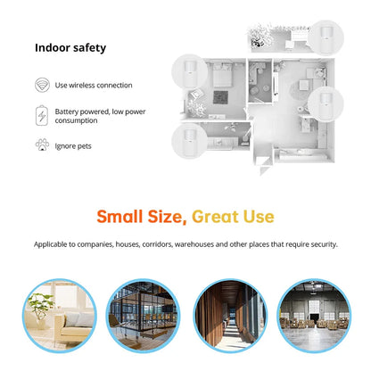 P10 Wireless Anti-pet PIR Motion Sensor Infrared Detector Alarm With Battery For G30 G20 Home Security Alarm System Protection - Home Smart Direct