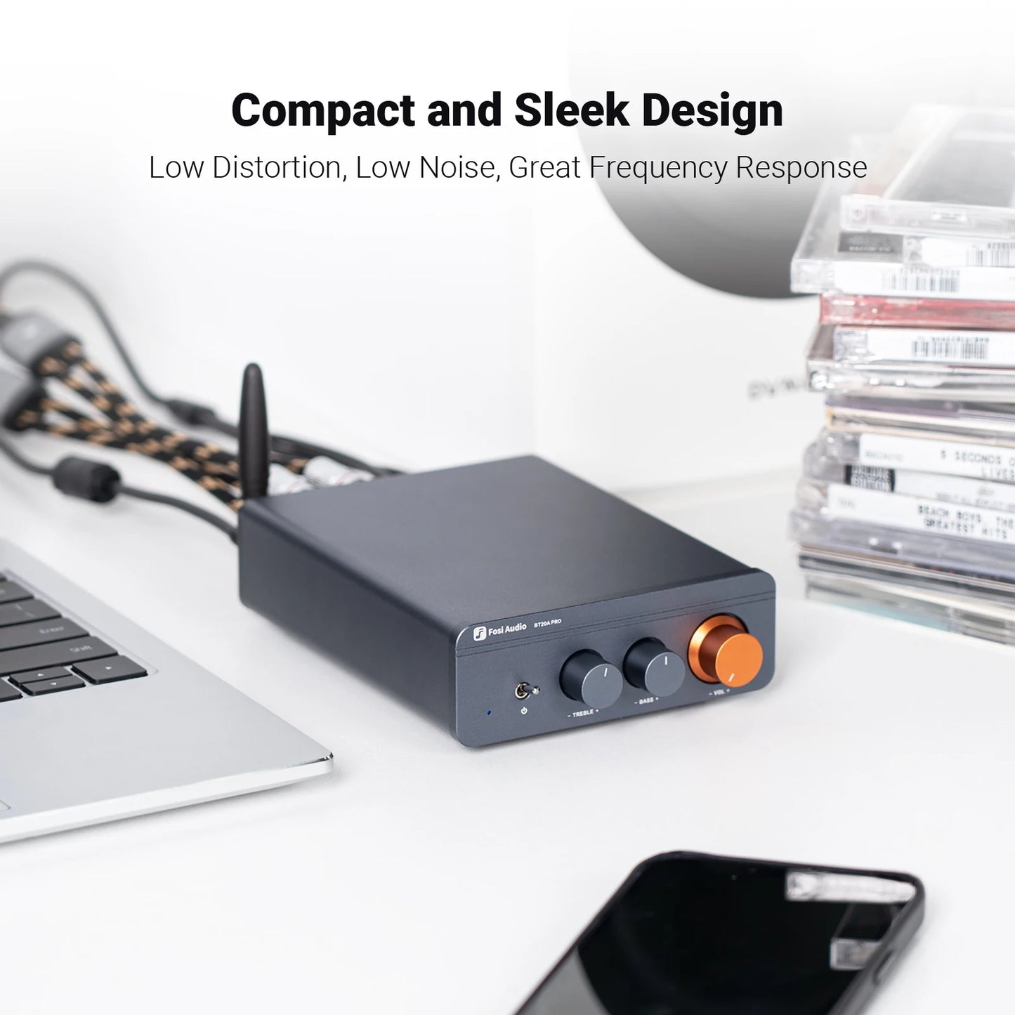 Fosi Audio Bluetooth Stereo Amplifier with Bass and Treble Control - Home Smart Direct