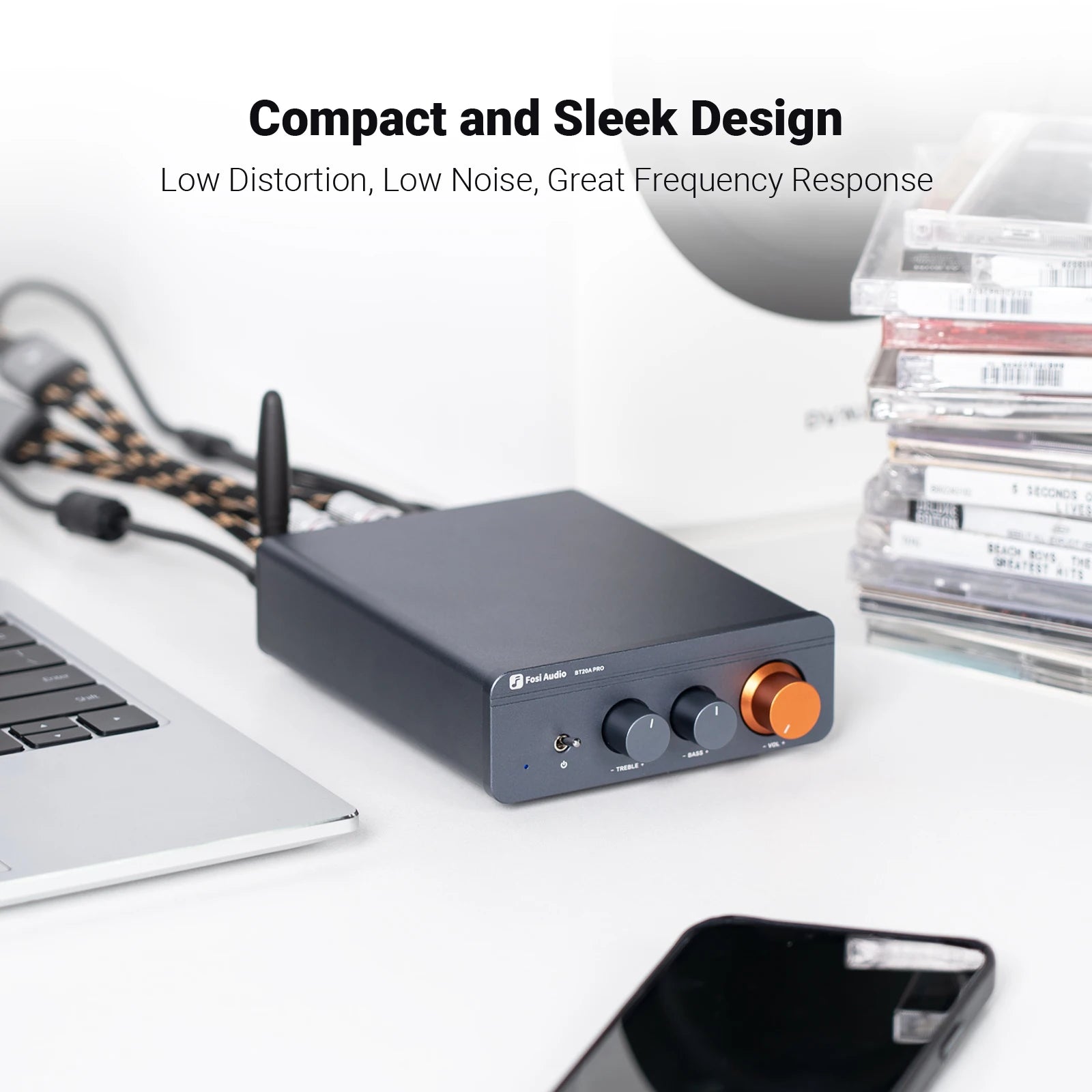 Fosi Audio Bluetooth Stereo Amplifier with Bass and Treble Control - Home Smart Direct