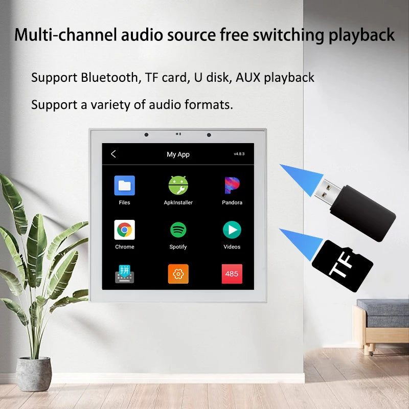 Tuya Smart Home Wall Amplifier with Bluetooth Music Player and Ceiling Speaker - Home Smart Direct