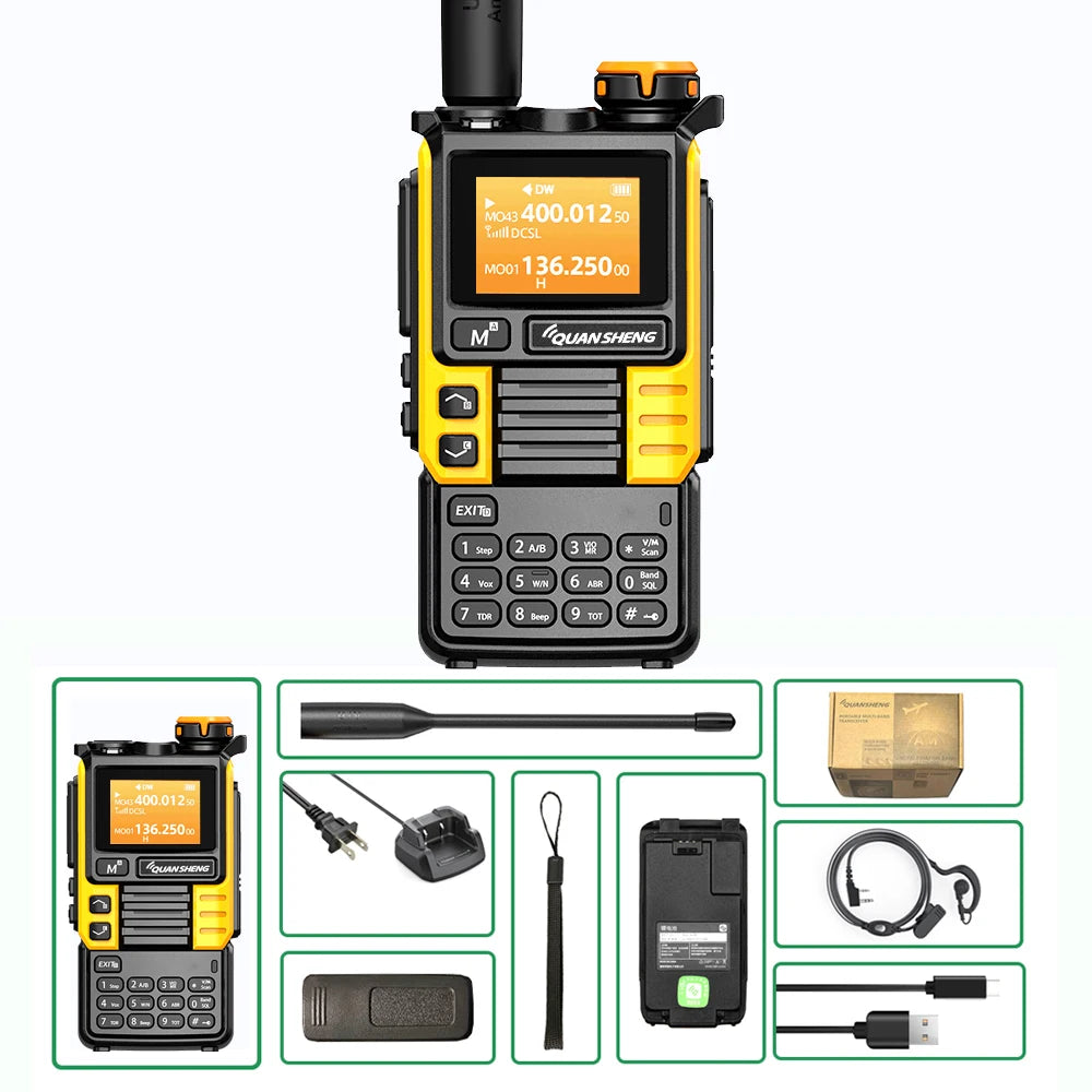 Upgraded Air Band Radio with Dual Band and Type C Charging