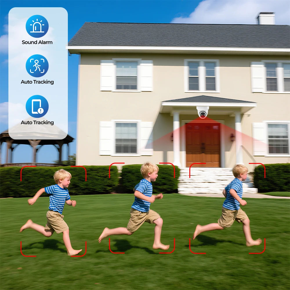 PGST 3MP HD Tuya PTZ IP WiFi Security Camera Surveillance Camera CCTV 2-Way Audio Night Vision Humanoid Tracking Waterproof - Home Smart Direct