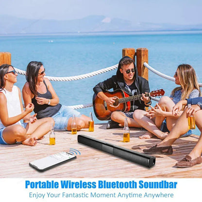 Wireless Bluetooth Sound Bar Wall Mounted Home Theater Speaker - Home Smart Direct