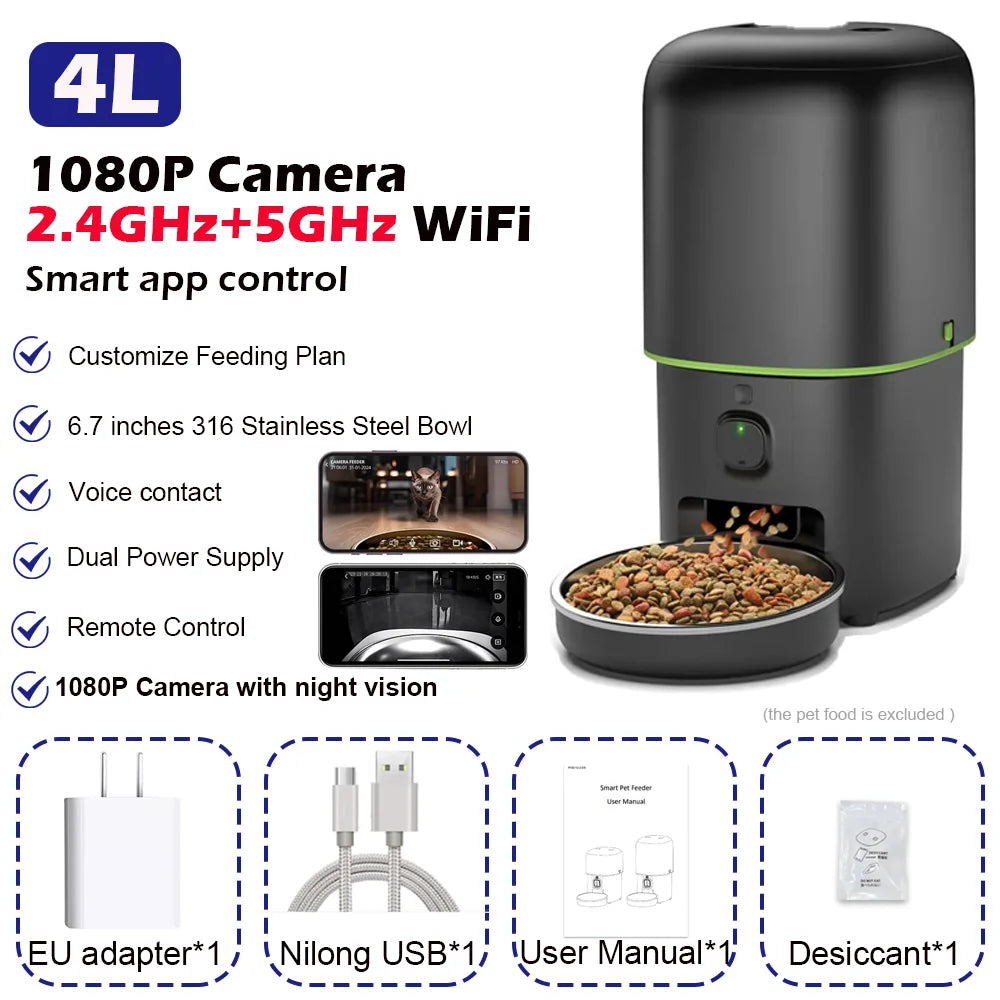 Automatic Cat Feeder with Camera and App Control