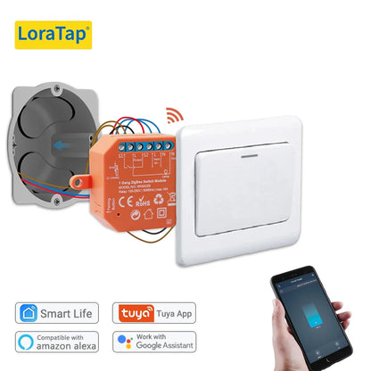 LoraTap Tuya ZigBee 3.0 Light Relay Module Smart Life Google Home Alexa App Remote Control Devices Timer Work with Zigbee2MQTT - Home Smart Direct