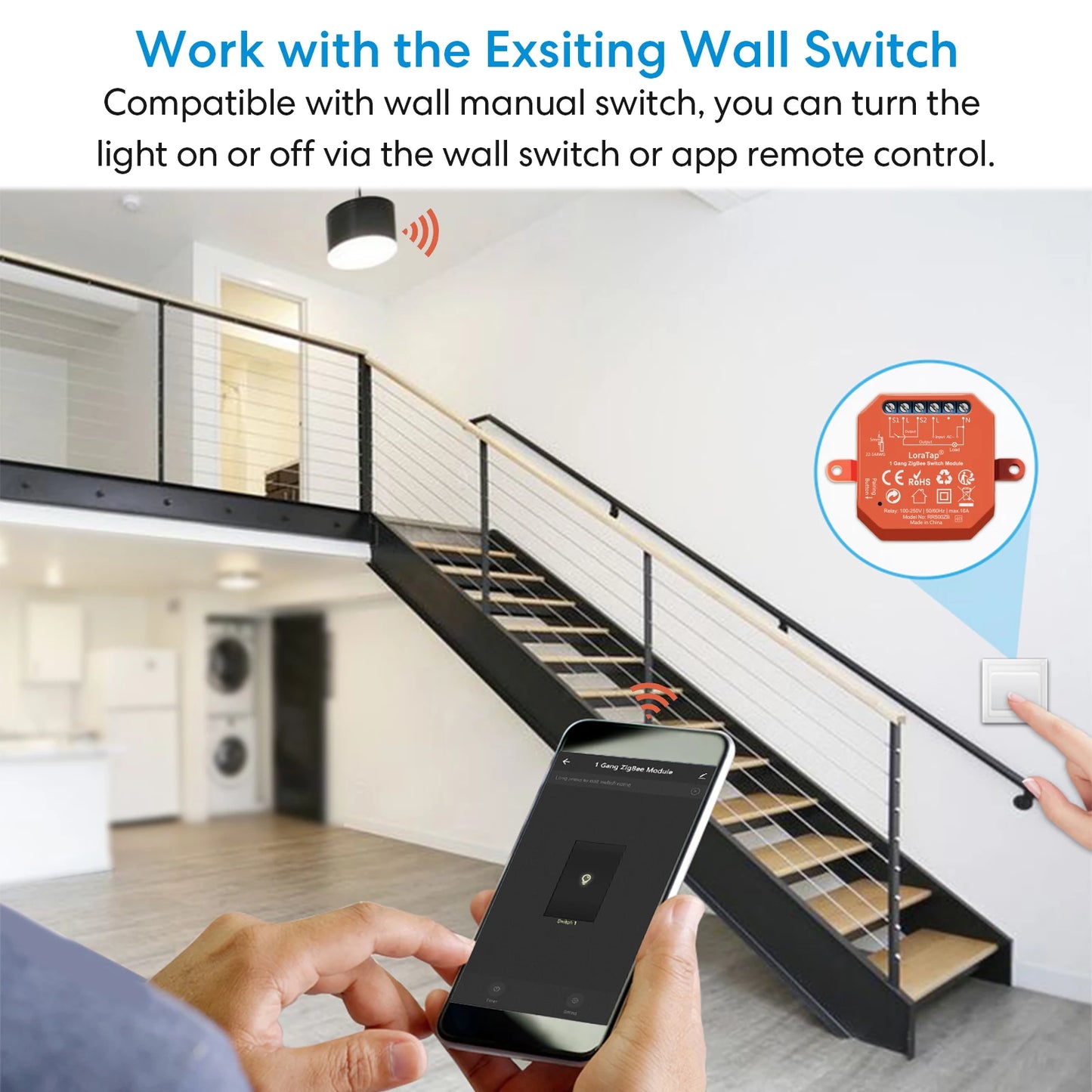 QCSMART The Light Switch 16A Relay Module Remote Control ZigBee Smart Solution Tuya Smart Life App Google Assistant Alexa DIY - Home Smart Direct