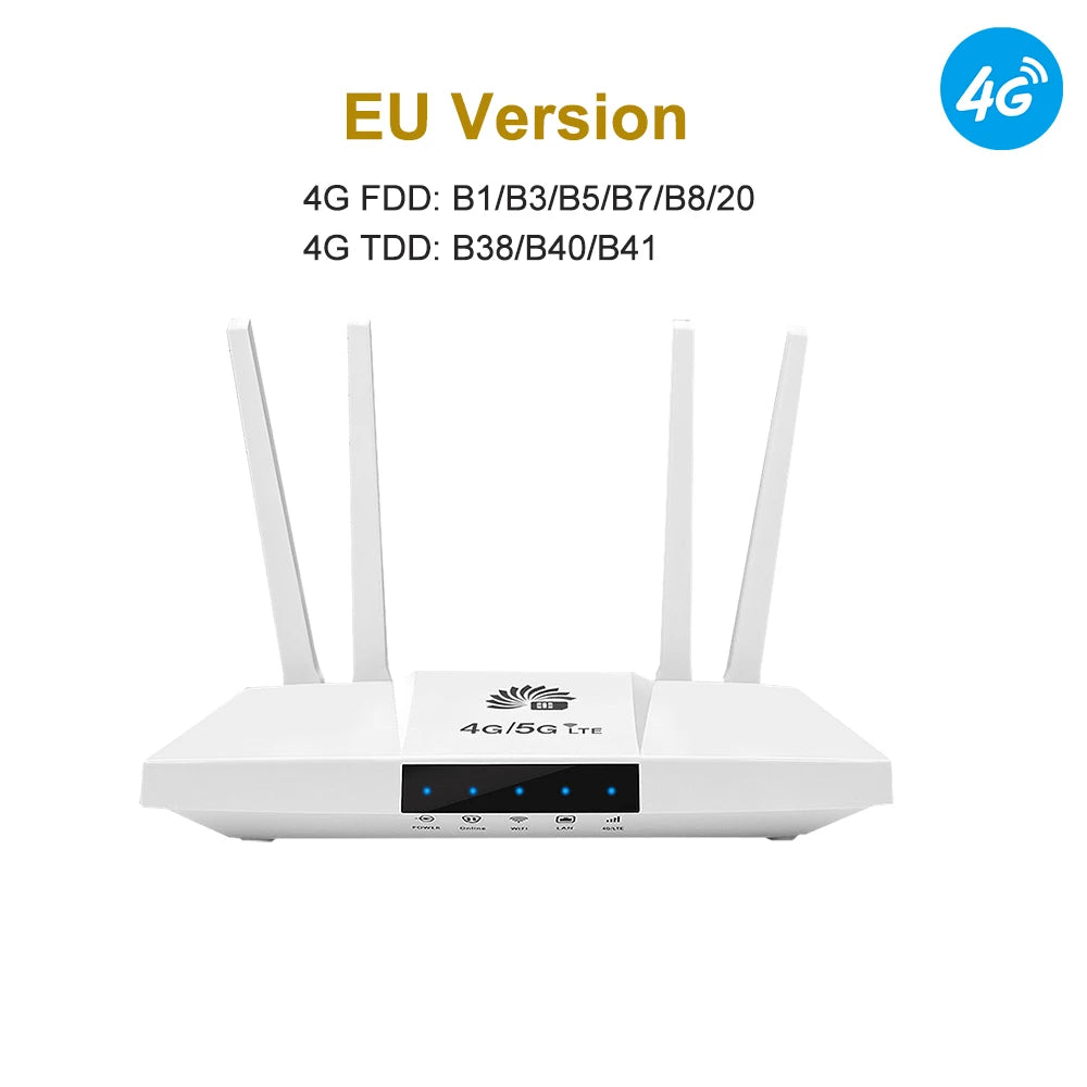 Battery Powered WiFi6 4G SIM Router 3000mAh Portable Wireless Travel Router