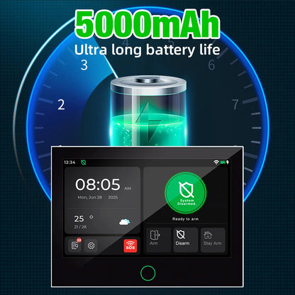 KERUI 4G+WiFi Burglary Protection Alarm System with 7 inch IPS Touch Screen Tuya Smart Home Alarm for House Apartment Security - Home Smart Direct