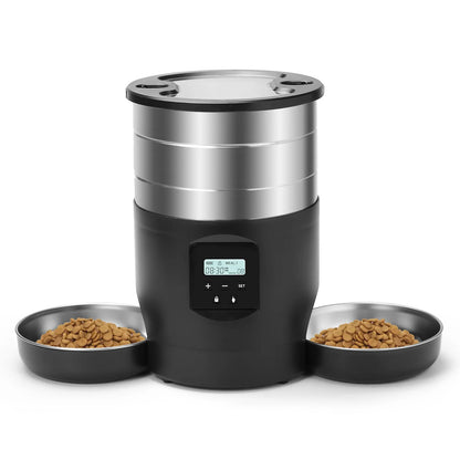 WiFi Automatic Cat Feeder with Dual Stainless Steel Bowls