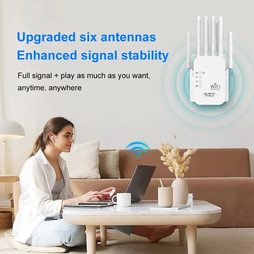 1200Mbps Dual Band WiFi Repeater Wireless Signal Extender Network Amplifier