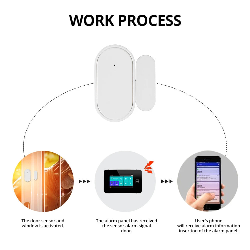 D30 Door Window Sensor Smart Home Security 433MHz Wireless Magnet Sensor Detector Burglar An-theft For G20 G30 Home Alarm - Home Smart Direct